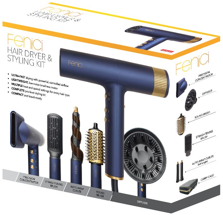 Fenici Hair Dryer & Styling Kit packaging